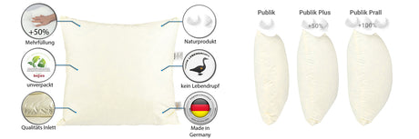 PublikPlus - Federkissen 50% Mehrfüllung