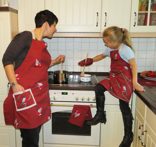 Kinderschürze Kochen, Werken & Basteln Baumwolle beties "Beeren Vögel"