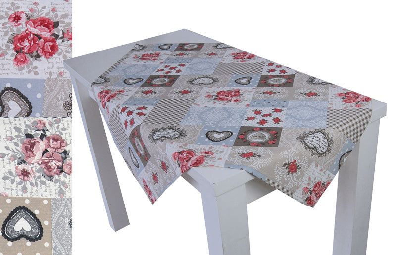 Mitteldecke ca. 80x80 cm Mischgewebe Shabby-Chic beties "Dorfkinder"