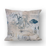 Housse de coussin env. 40x40 cm beties ivoire "Nautic Mistral"