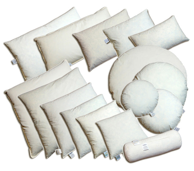 Coussin en plumes rond env. 60 cm Ø housse lavable coton beties "Publik" 