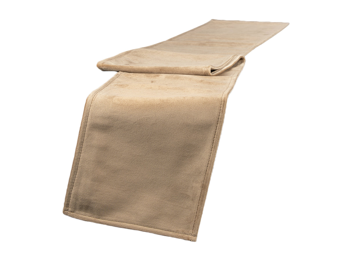 Tischband ca. 18x140 cm braun-beige beties "Samt&Sonders"