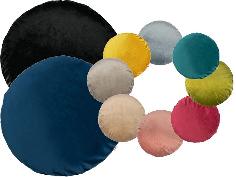 Housse de coussin ronde env. 80 cm Ø velours câlin beties "Samt&amp;Sonders"