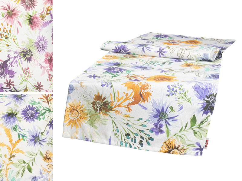 Chemin de table env. 40x130 cm motif floral beties "Sun Dance"