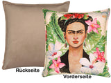 Kissenhülle ca. 45x45 cm Gobelin/Samt bunt-beige POP Collection beties "Frida"