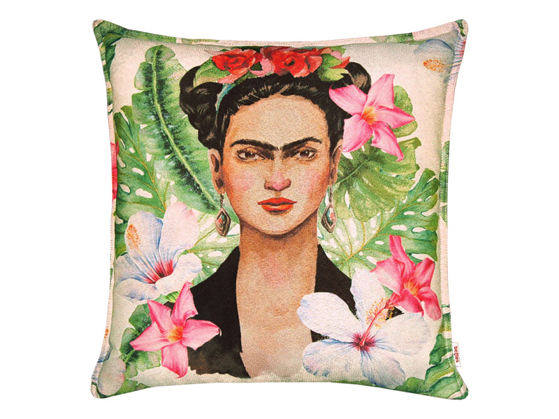 Kissenhülle ca. 45x45 cm Gobelin/Samt bunt-beige POP Collection beties "Frida"