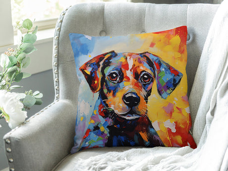 Housse de coussin env. 45x45 cm tissu mixte POP Collection beties "Colorful Dog"