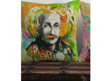 Housse de coussin env. 45x45 cm tissu mixte POP Collection beties "Einstein"