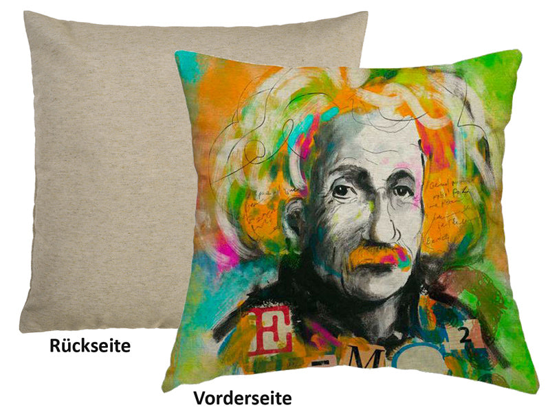 Housse de coussin env. 45x45 cm tissu mixte POP Collection beties "Einstein"