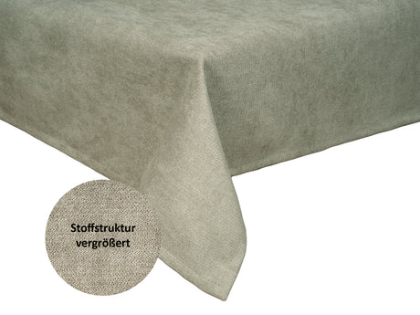 Tischdecke ca. 100x100 cm greig-taupe Chenille-Haptik beties "FarbTon"