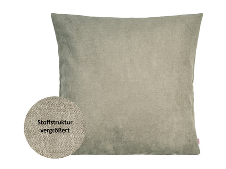 Kissenhülle ca. 60x60 cm greig-taupe Chenille-Haptik beties "FarbTon"