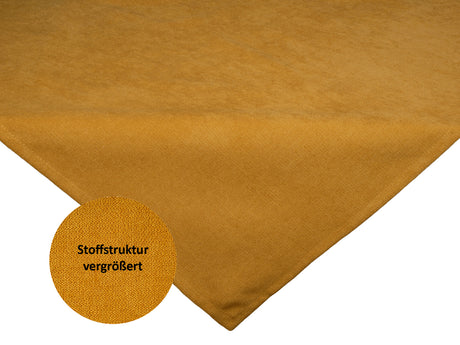 XS Mitteldecke curry-gelb Chenille-Haptik beties "FarbTon"