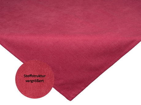 XS Mitteldecke himbeer-rot Chenille-Haptik beties "FarbTon"