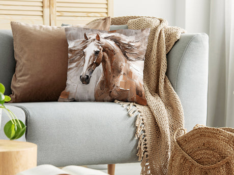 Housse de coussin env. 45x45 cm tissu mixte POP Collection beties "cheval"